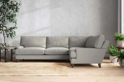 nkuku Marri Right Hand Corner Sofa - Make To Order - Grand - Brera Linen Smoke
