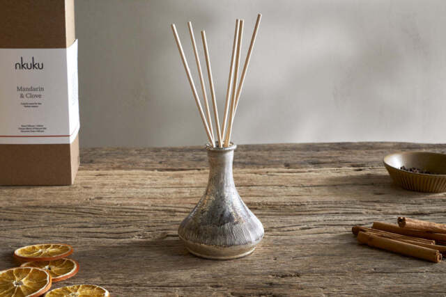 nkuku Mandarin & Clove Reed Diffuser - Candles & Home Fragrance - One Size - Antique Gold