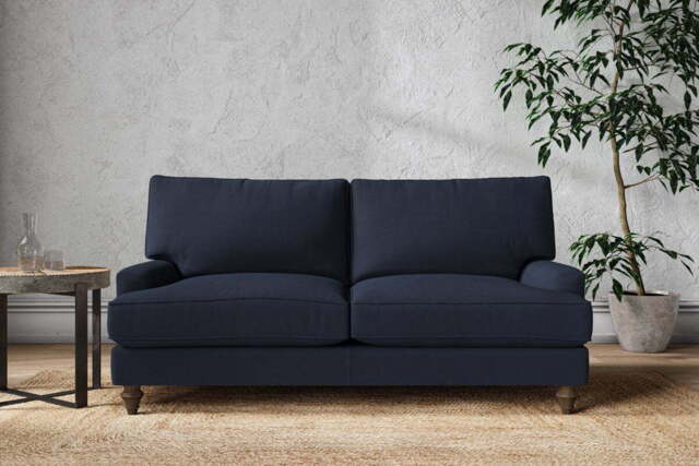 nkuku Marri Sofa - Make To Order - Medium - Brera Linen Indigo