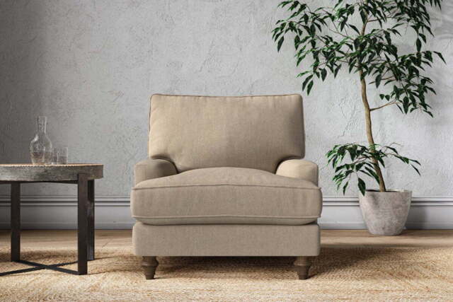 nkuku Marri Armchair - Make To Order - One Size - Brera Linen Pebble