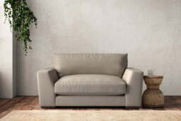 nkuku Guddu Love Seat - Make To Order - Recycled Cotton Stone - No Colour