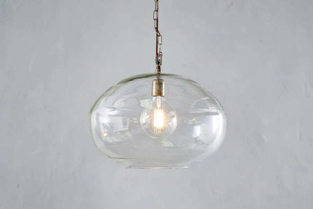 nkuku Otoro Recycled Glass Pendant Round - Lights - Large Round - Clear