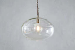 nkuku Otoro Recycled Glass Pendant Round - Lights - Large Round - Clear