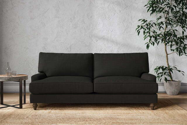 nkuku Marri Large Sofa - Make To Order - Brera Linen Charcoal - No Colour