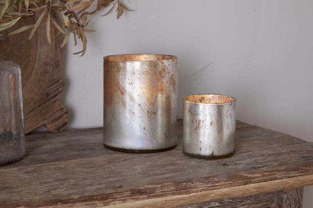 nkuku Kunjari Tealight Holders - Candles Holders & Lanterns - Large - Rustic Gold