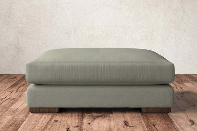nkuku Guddu Dining Footstool - Make To Order - Grand - Recycled Cotton Seaspray