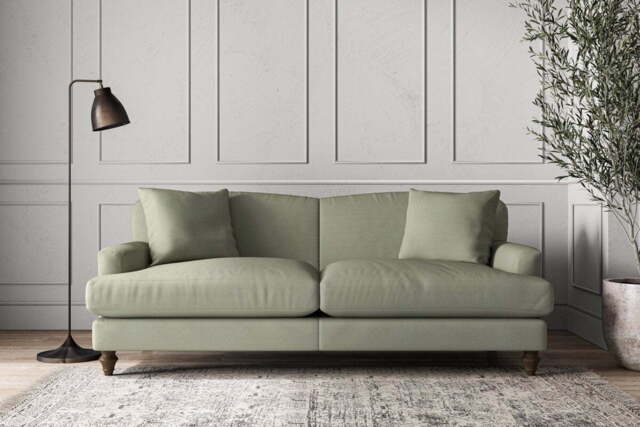 nkuku Deni Sofa - Make To Order - Large - Recycled Cotton Seaspray