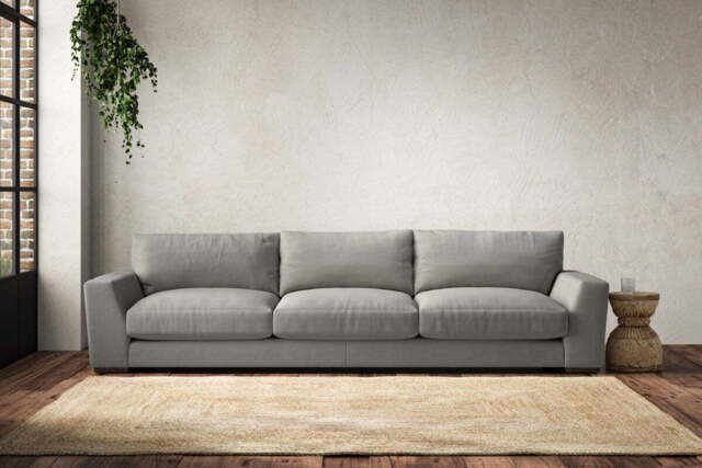 nkuku Guddu Sofa - Make To Order - Super Grand - Brera Linen Smoke