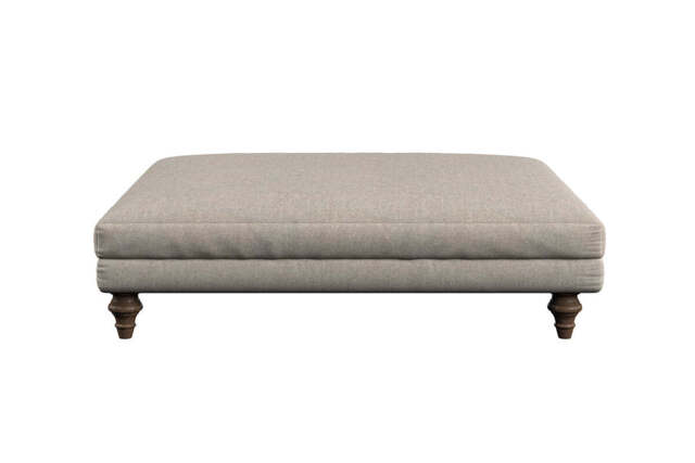 nkuku Deni Dining Footstool - Make To Order - Grand - Brera Linen Natural