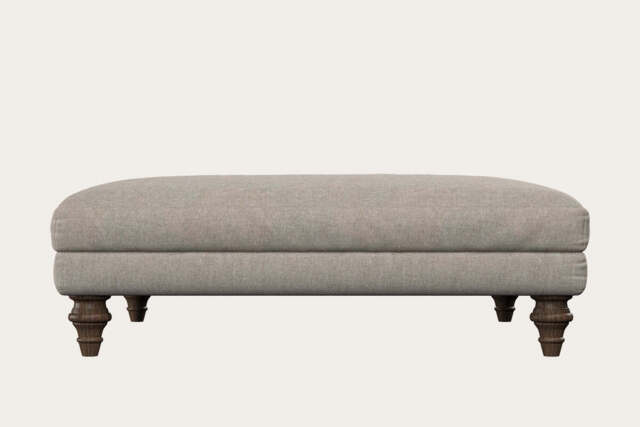 nkuku Deni Dining Footstool - Make To Order - Grand - Brera Linen Natural
