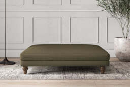 nkuku Deni Dining Footstool - Make To Order - Grand - Recycled Cotton Moss