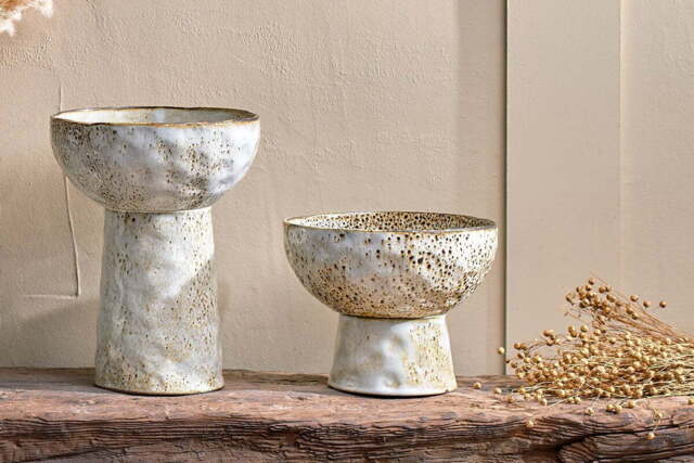 nkuku Anjuna Reactive Glaze Bowl - Decorative Accessories - Small - White