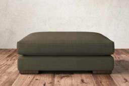 nkuku Guddu Dining Footstool - Make To Order - Grand - Recycled Cotton Moss