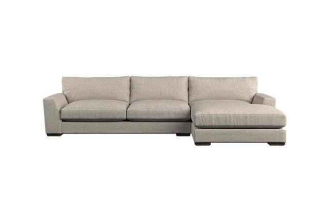 nkuku Guddu Right Hand Chaise Sofa - Make To Order - Large - Brera Linen Natural
