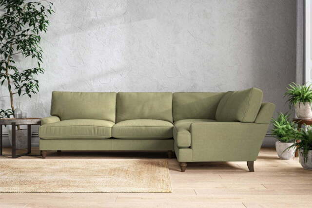 nkuku Marri Right Hand Corner Sofa - Make To Order - Grand - Brera Linen Sage