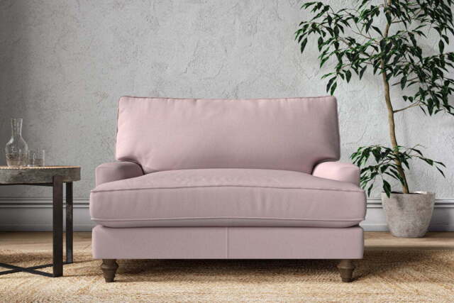 nkuku Marri Love Seat - Make To Order - Recycled Cotton Lavender - No Colour