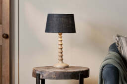 nkuku Avisa Mango Wood Bedside Table Lamp - Lamps - One Size - Natural