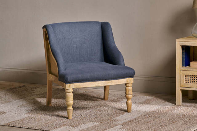 nkuku Elbu Deconstructed Linen Armchair - Seating - One Size - Charcoal