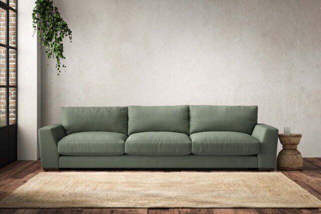nkuku Guddu Sofa - Make To Order - Super Grand - Brera Linen Jade