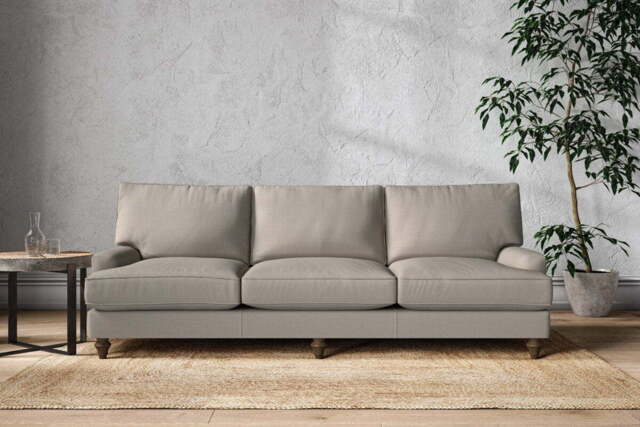 nkuku Marri Sofa - Make To Order - Super Grand - Recycled Cotton Flax