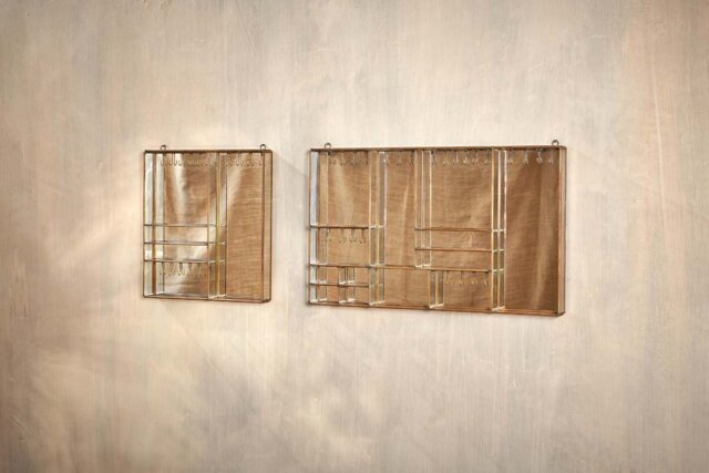nkuku Bequai Wall Hung Jewellery Box - Gifting - Large - Antique Brass