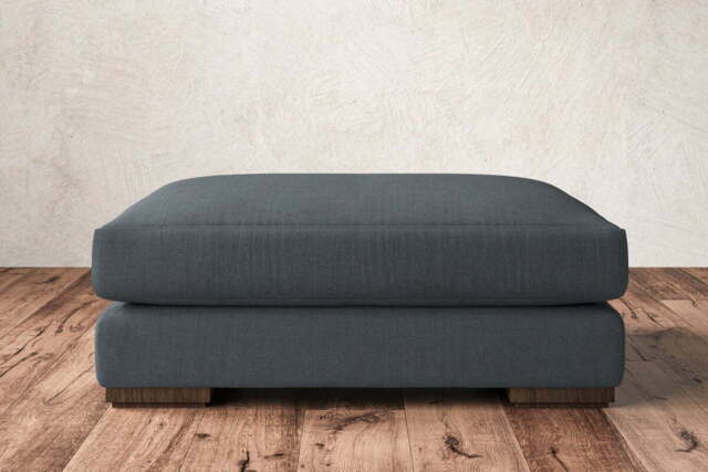 nkuku Guddu Dining Footstool - Make To Order - Grand - Brera Linen Dusk