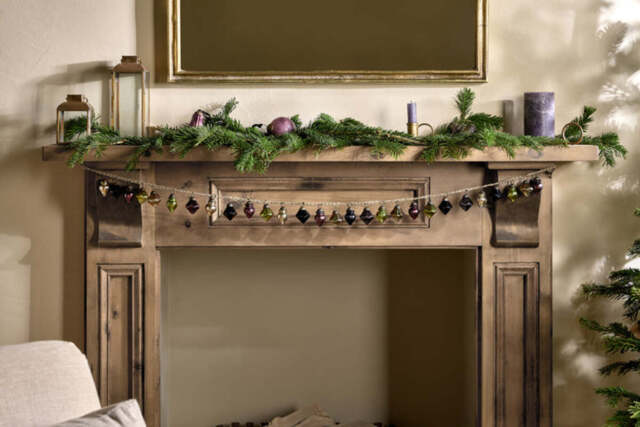nkuku Ekiti Bauble Garland - Christmas Decorations - One Size - Mixed Colour