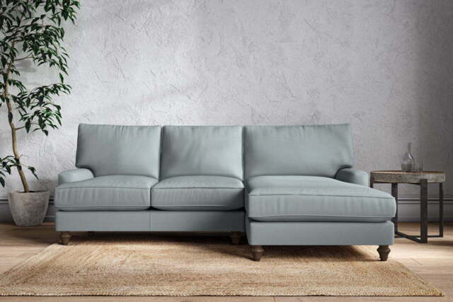nkuku Marri Right Hand Chaise Sofa - Make To Order - Large - Recycled Cotton Horizon