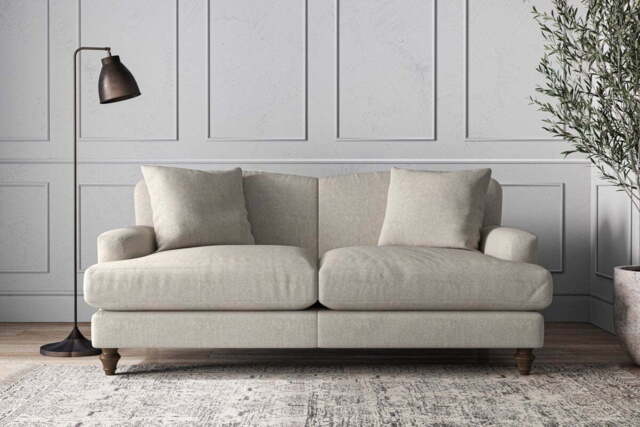 nkuku Deni Sofa - Make To Order - Medium - Brera Linen Charcoal