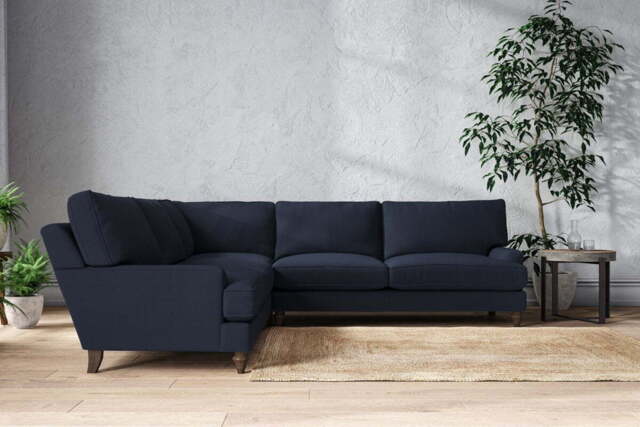 nkuku Marri Corner Sofa - Make To Order - Grand - Brera Linen Indigo