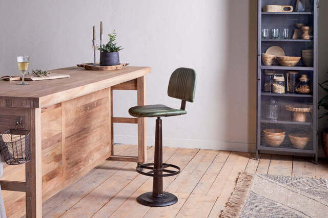 nkuku Narwana Bar Chair - Seating - One Size - Rich Green