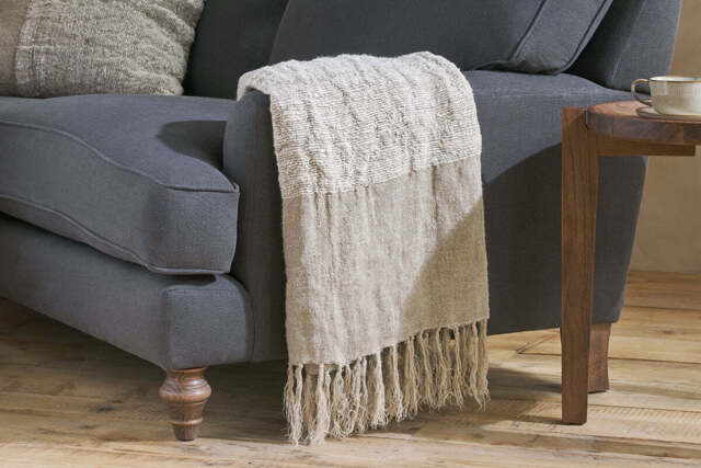 nkuku Puli Recycled Linen Throw - Textiles - One Size - Natural