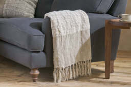 nkuku Puli Recycled Linen Throw - Textiles - One Size - Natural