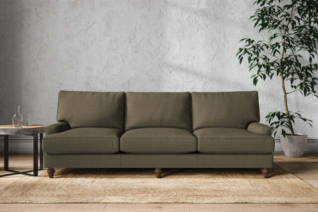 nkuku Marri Sofa - Make To Order - Super Grand - Recycled Cotton Fatigue