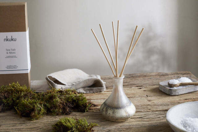 nkuku Sea Salt & Moss Reed Diffuser - Candles & Home Fragrance - One Size - Aged Smoke