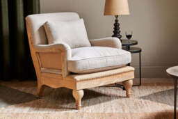 nkuku Abe Deconstructed Linen Armchair - Seating - One Size - Stone