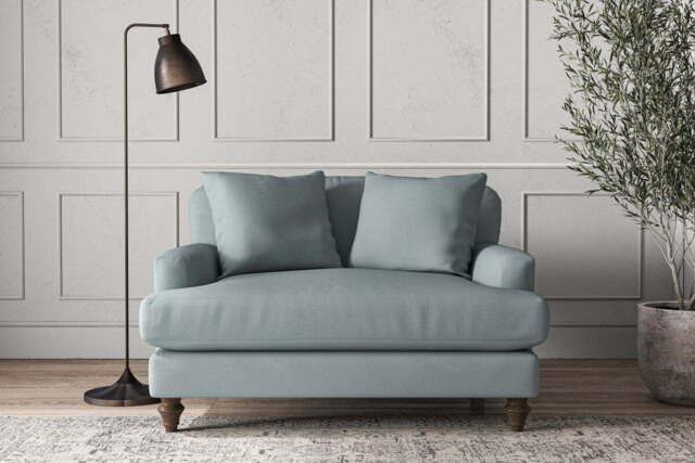 nkuku Deni Love Seat - Make To Order - Recycled Cotton Horizon - No Colour