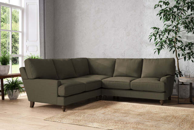 nkuku Marri Corner Sofa - Make To Order - Large - Recycled Cotton Fatigue