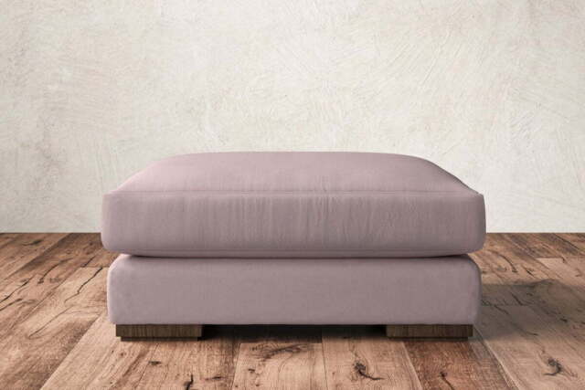 nkuku Guddu Dining Footstool - Make To Order - Large - Recycled Cotton Lavender