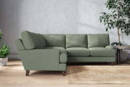 nkuku Marri Large Corner Sofa - Make To Order - Brera Linen Jade - No Colour