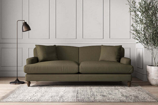 nkuku Deni Sofa - Make To Order - Grand - Recycled Cotton Fatigue