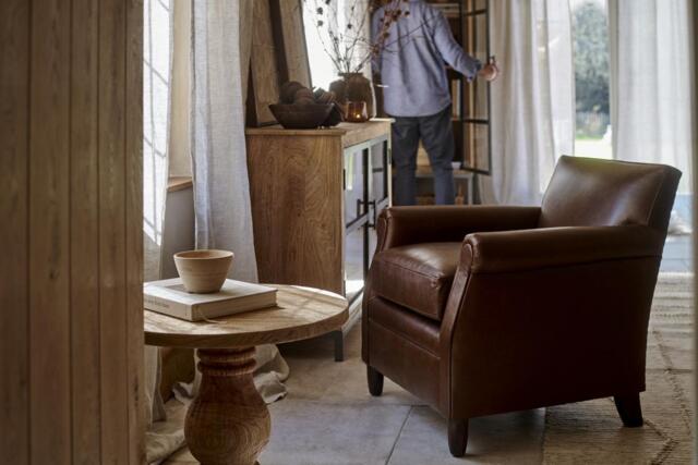 nkuku Knada Leather Armchair - Seating - One Size - Chocolate Brown