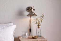 nkuku Moti Wall Lamp - Lights - One Size - Antique Brass