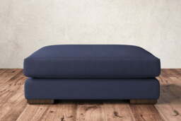 nkuku Guddu Dining Footstool - Make To Order - Grand - Recycled Cotton Navy