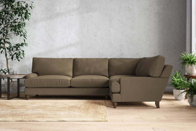 nkuku Marri Right Hand Corner Sofa - Make To Order - Grand - Brera Linen Chestnut