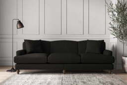 nkuku Deni Sofa - Make To Order - Super Grand - Brera Linen Charcoal