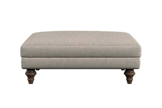 nkuku Marri Dining Footstool - Make To Order - Medium - Brera Linen Natural
