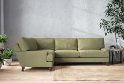 nkuku Marri Left Hand Corner Sofa - Make To Order - Grand - Brera Linen Sage