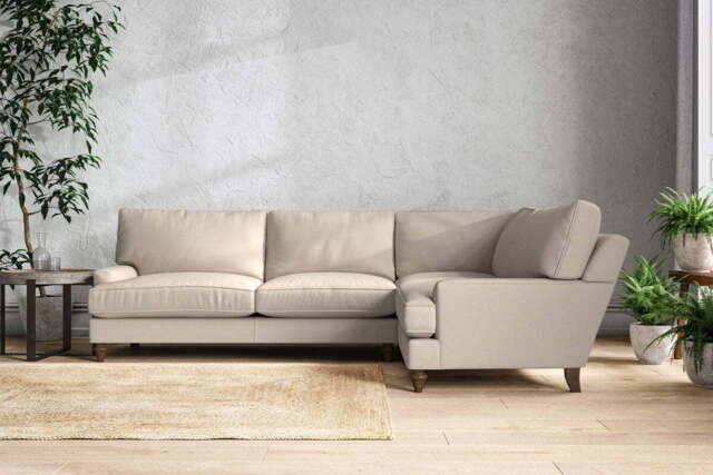 nkuku Marri Right Hand Corner Sofa - Make To Order - Grand - Recycled Cotton Natural
