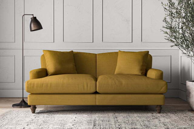 nkuku Deni Sofa - Make To Order - Medium - Recycled Cotton Ochre